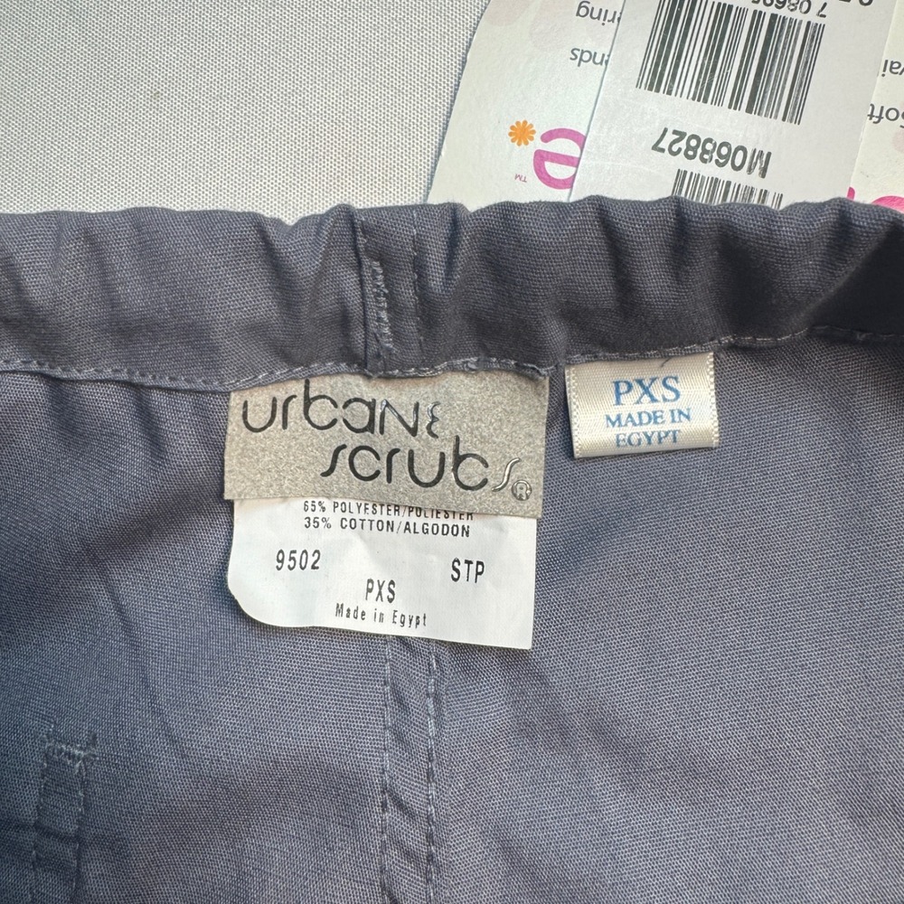 Urbane Womens Scrub Pants Size Petite Extra Small Gray Drawstring Elastic Waist - Picture 3 of 8